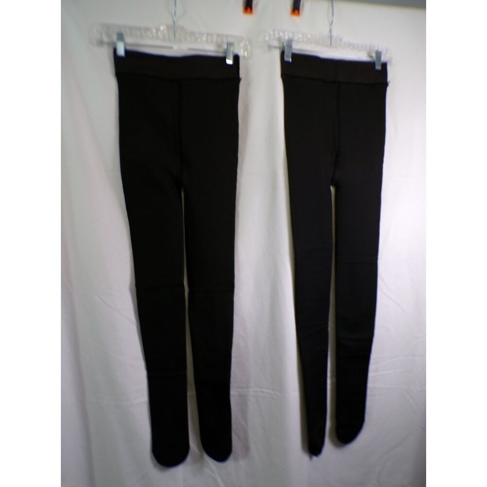 Fleece Lined Black Leggings Winter Insulated Size M X004R709DV